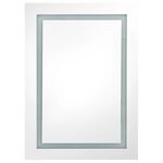 vidaXL Armoire de salle de bain à miroir LED noir brillant 50x13x70 cm