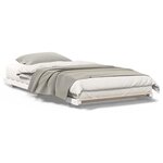 vidaXL Cadre de lit surélevé Blanc 80 x 220 cm Bois massif en pin