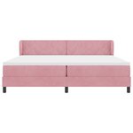 Lit à ressort vidaXL avec matelas Rose 200x200 cm Velours