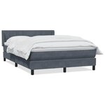 vidaXL Sommier à lattes de lit et matelas gris foncé 160x210cm velours