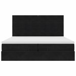 VidaXL Cadre de lit ottoman avec matelas noir 200x200cm velours