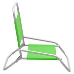 vidaXL Chaises de plage pliables lot de 2 Vert Tissu