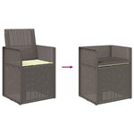 vidaXL Chaises de jardin salle à manger PP