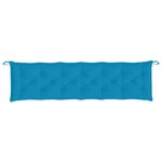vidaXL Coussin de banc de jardin bleu clair 200x50x7 cm tissu oxford