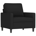 vidaXL Fauteuil avec repose-pied Noir 60 cm Velours