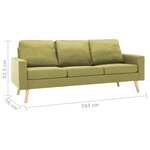 Vidaxl ensemble de canapés 2 pièces tissu vert