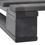 vidaXL Cadre de lit de palette sans matelas gris 140x200cm bois massif