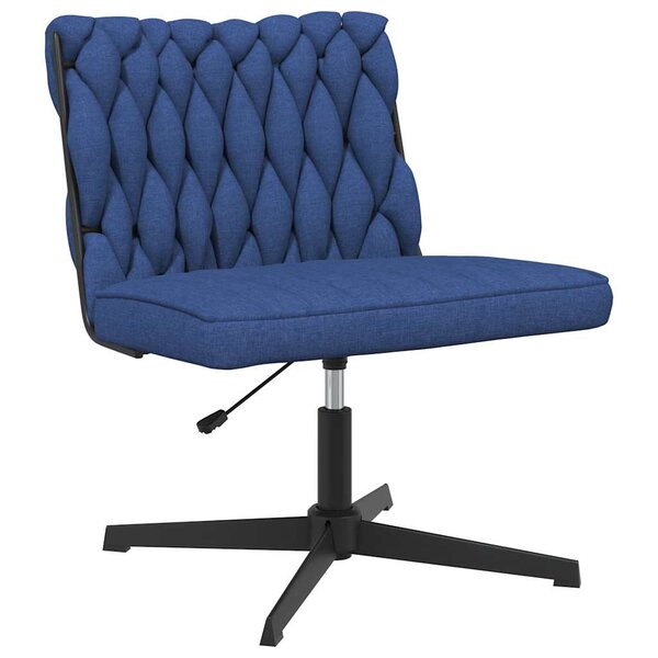 vidaXL Chaise pivotante de bureau Bleu Tissu