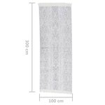 vidaXL Tapis Gris clair 100x300 cm Coton