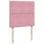 vidaXL Sommier à lattes de lit avec matelas Rose 90x200 cm Velours