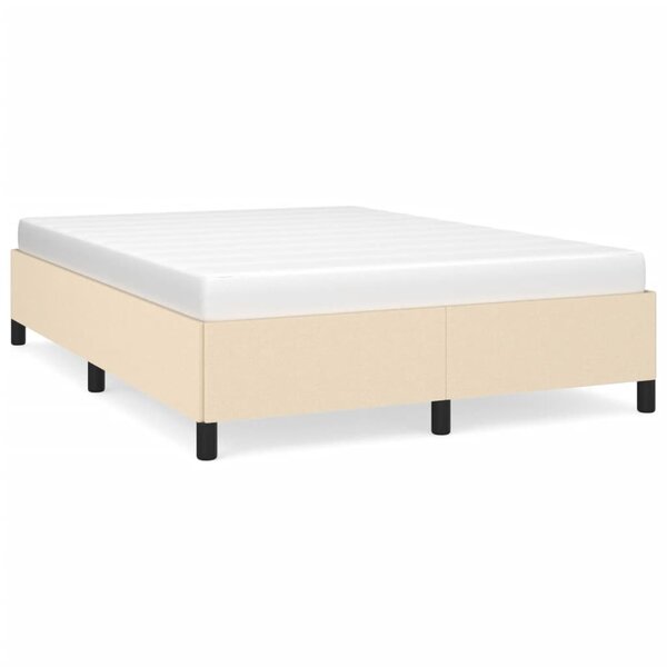 vidaXL Cadre de lit sans matelas crème 140x200 cm tissu
