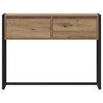 vidaXL Table d'appoint avec tiroir Chêne artisan 100 x 36 x 75 cm