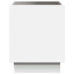 vidaXL Table de chevet avec LED infini blanc 50x50x50 cm