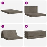 vidaXL Canapé-lit pliable 140 x 67 x 45 cm Gris clair