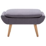 vidaXL Fauteuil sans accoudoirs avec repose-pied Gris Tissu