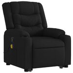 vidaXL Fauteuil de massage inclinable Noir Tissu