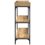 vidaXL Table Console avec étagère chêne artisanal 100 x 30 x 80 cm