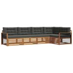 vidaXL Ensemble de canapés d'extérieur 5 pc Naturel et Anthracite