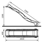 AXI Toboggan SKY230 Vert 228 cm