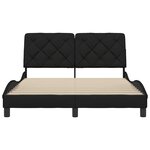 vidaXL Cadre de lit sans matelas noir 140x200 cm tissu