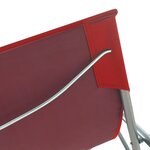 vidaXL Chaises de plage pliables lot de 2 Acier et tissu oxford Rouge