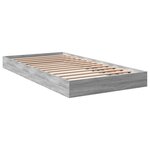vidaXL Cadre de lit sonoma gris 100x200 cm bois d'ingénierie