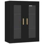 vidaXL Armoire murale suspendue Noir 69 5x34x90 cm