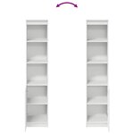 vidaXL Buffet haut blanc 37 5x35x180 cm bois d'ingénierie