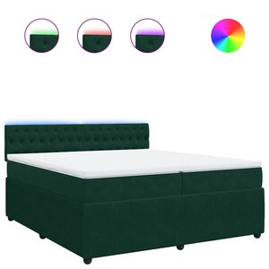 vidaXL Sommier à lattes de lit et matelas Vert foncé 200x200cm Velours