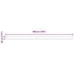 vidaXL Lambrequin de rechange pour 5 m Blanc Polyester