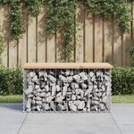 vidaXL Banc de jardin design de gabion 83x44x42 cm bois massif de pin
