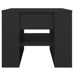 vidaXL Table basse noir 55 5x55x45 cm bois d'ingénierie