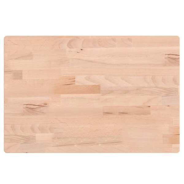 vidaXL Dessus de table 60x40x1 5 cm rectangulaire bois massif de hêtre