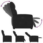 vidaXL Fauteuil inclinable noir tissu microfibre