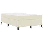 vidaXL Cadre de lit avec matelas Crème 120 x 200 cm Faux cuir