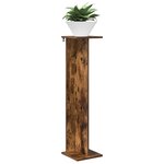 vidaXL Support de Plante 2 pièces Chêne fumé 25 x 25 5 x 100 5 cm