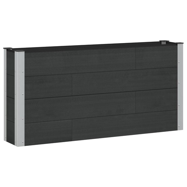 vidaXL Jardinière surélevée Noir 150 x 30 x 72 cm WPC et Aluminium
