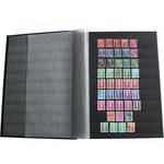 Perfecta : classeur fixe pour timbres (grand modèle-pages noires-16p. Grenat)