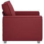vidaXL Fauteuil Sofa 59 cm avec coussin Rouge bordeaux Cuir artificiel
