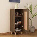 vidaXL Buffet Chêne marron 34 5x34x90 cm Bois d'ingénierie