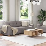 vidaXL Canapé 2 Pièces Taupe Tissu en lin mélangé