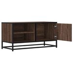 vidaXL Meuble TV chêne marron 80x34 5x40 cm bois d'ingénierie et métal