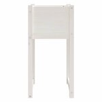vidaXL Jardinières 2 Pièces Blanc 40x40x81 cm Bois massif de pin