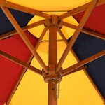 vidaXL Table de pique-nique pour 4 enfants avec parasol bois de sapin