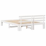 vidaXL Cadre de lit Blanc 160 x 200 cm Bois de pin massif