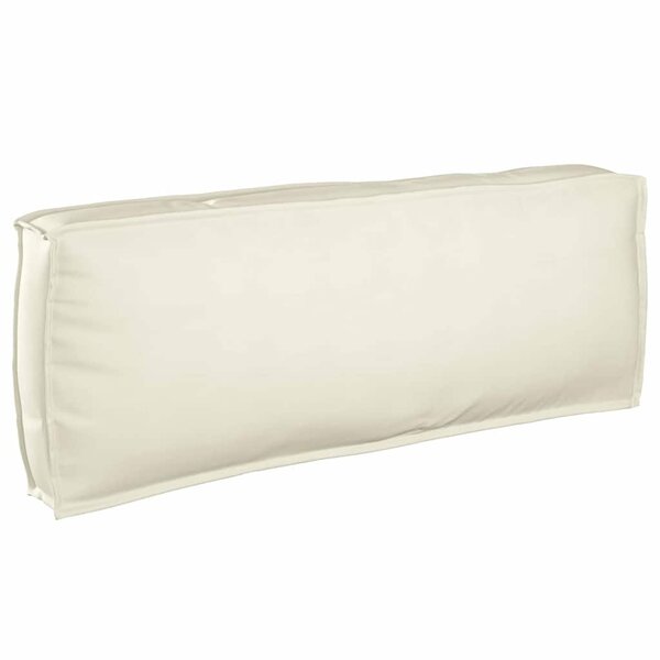 vidaXL Coussin pour dossier de palette Crème 120 x 40 x 12 cm