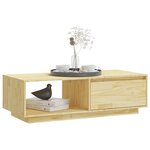 vidaXL Table basse 110x50x33 5 cm bois de pin massif