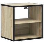 vidaXL Table de chevet murale chêne sonoma 40x31x39 5 cm