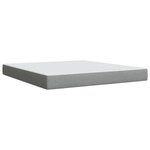 vidaXL Sommier à lattes de lit avec matelas Gris clair 180x200cm Tissu