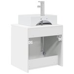 vidaXL Vanité de lavabo mural Blanc 49 5 x 41 x 62 5 cm
